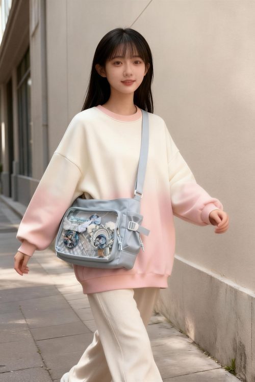 Black Kawaii Ita Handbag for Pin Display