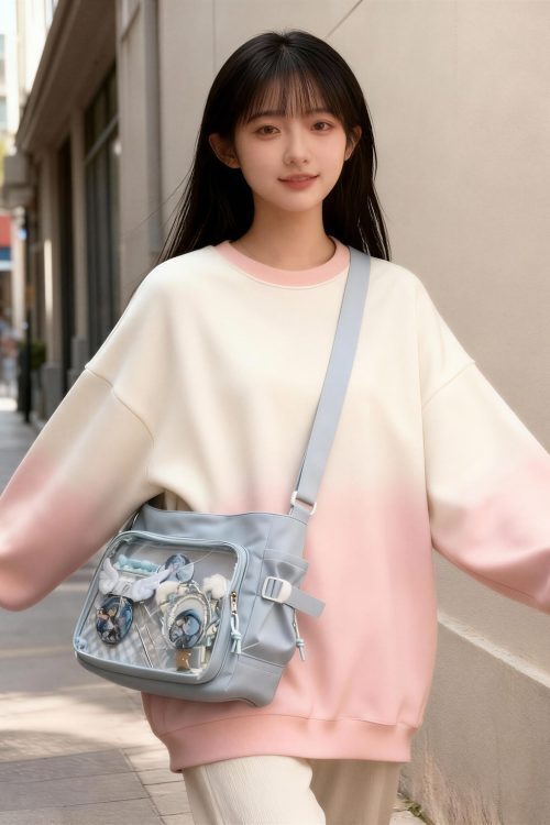 Black Kawaii Ita Handbag for Pin Display