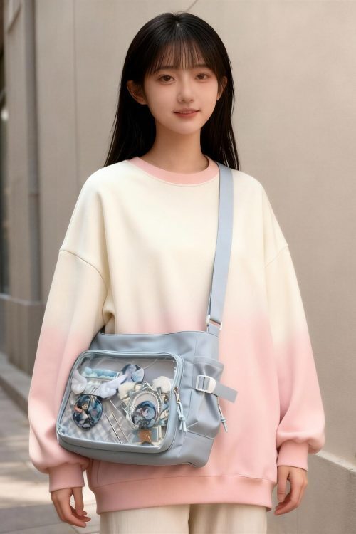 Black Kawaii Ita Handbag for Pin Display