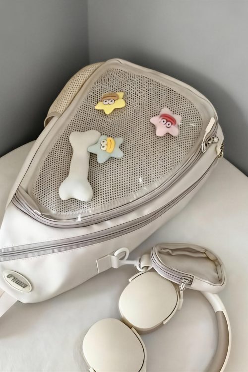 Black Y2K Ita Crossbody Bag for Plushies and Pins