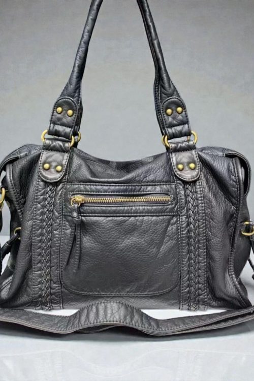 Black Y2K Vintage Crossbody Bag for Pin Display