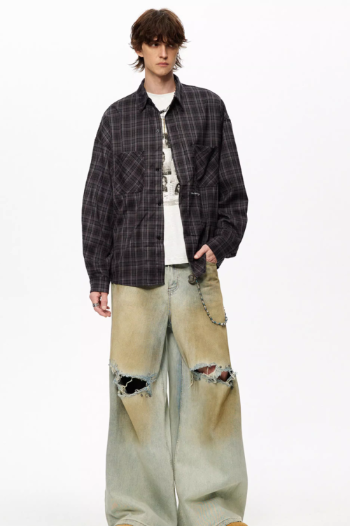 Block Plaid Street Shirt