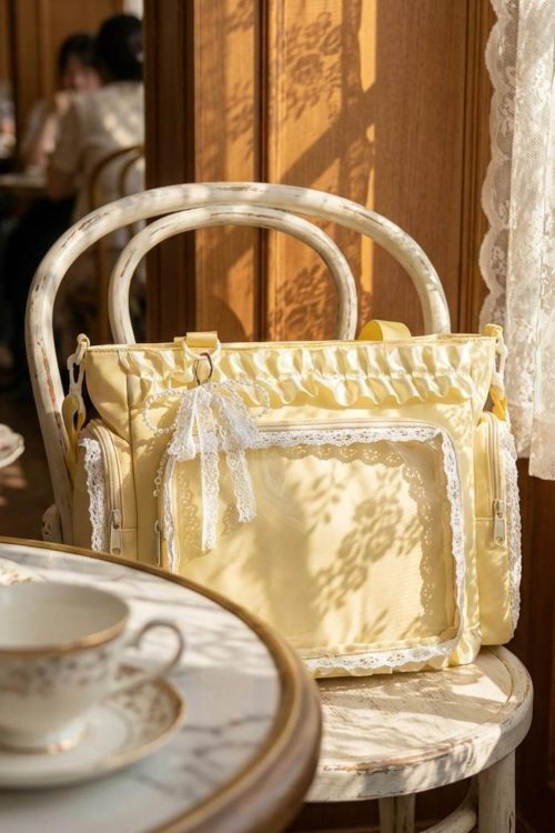 Blue Convertible Ita Bag with Clear Window for Pin Display