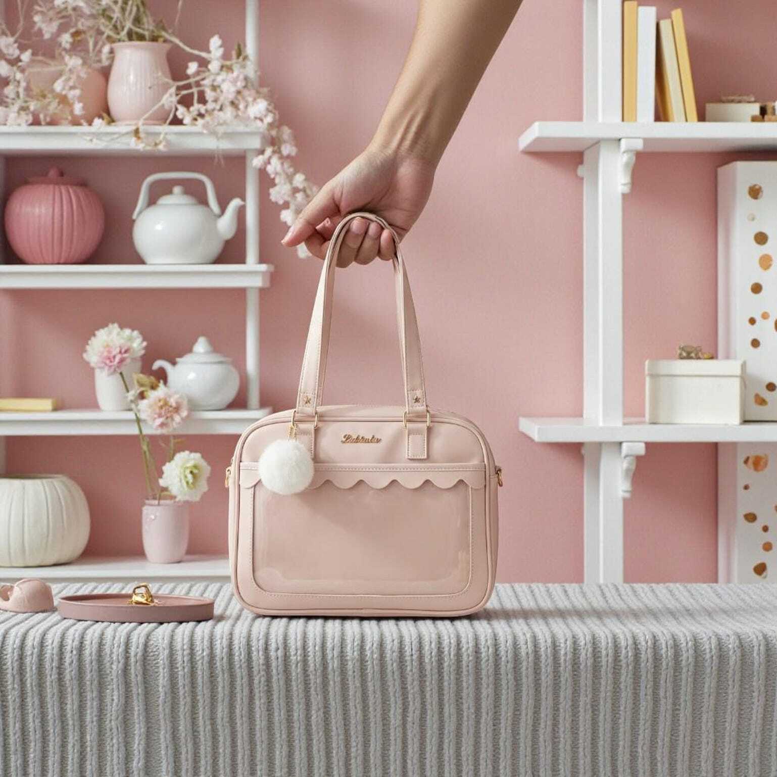 Blue Kawaii Convertible Ita Bag for Pin Display Blue Kawaii Convertible Ita Bag for Pin Display