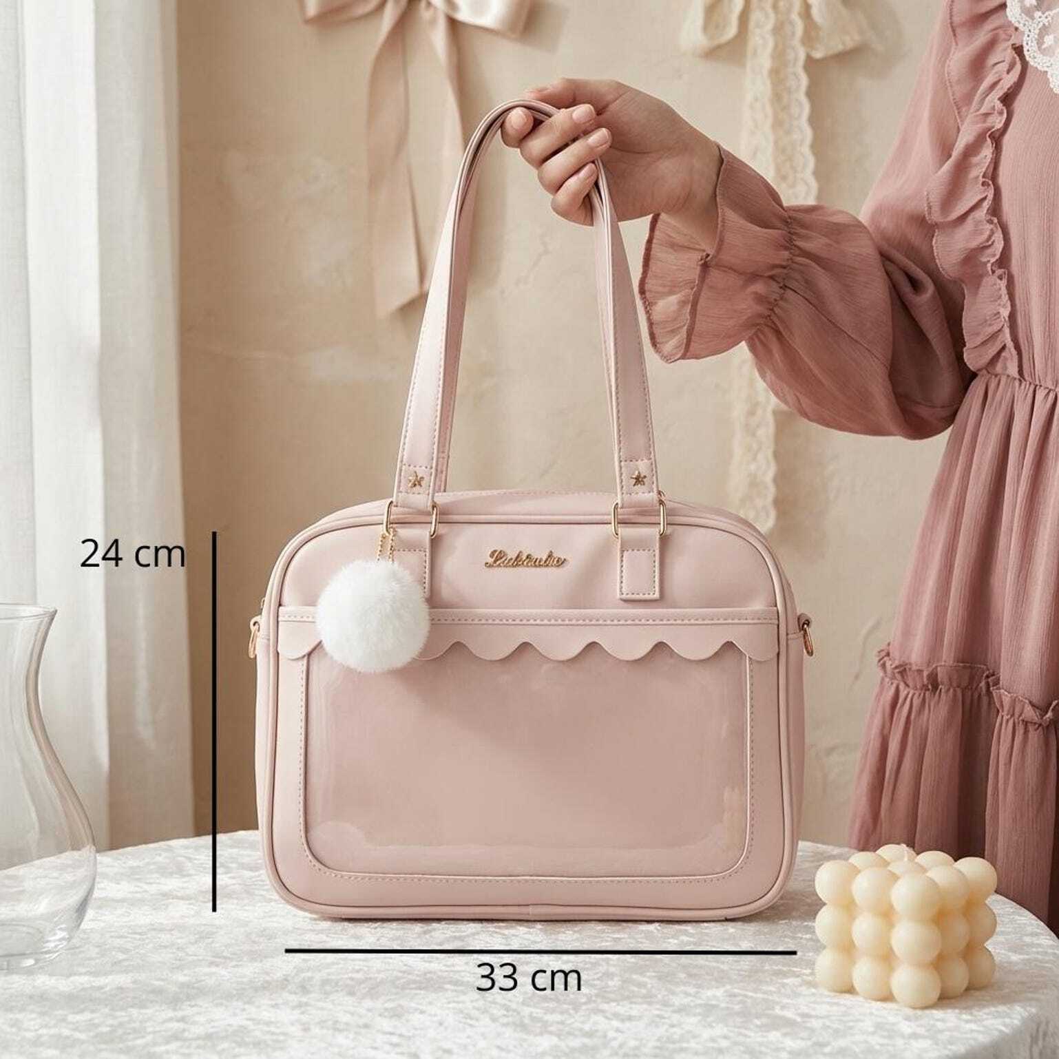 Blue Kawaii Convertible Ita Bag for Pin Display Blue Kawaii Convertible Ita Bag for Pin Display