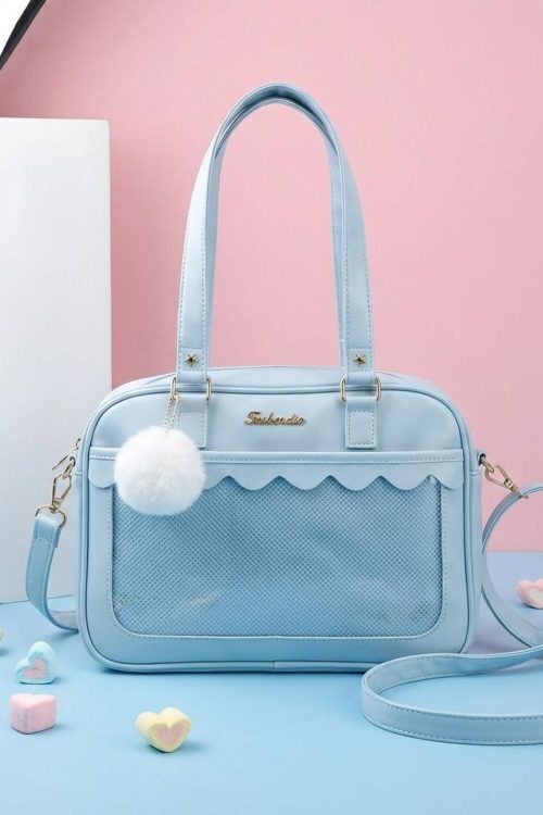 Blue Kawaii Convertible Ita Bag for Pin Display