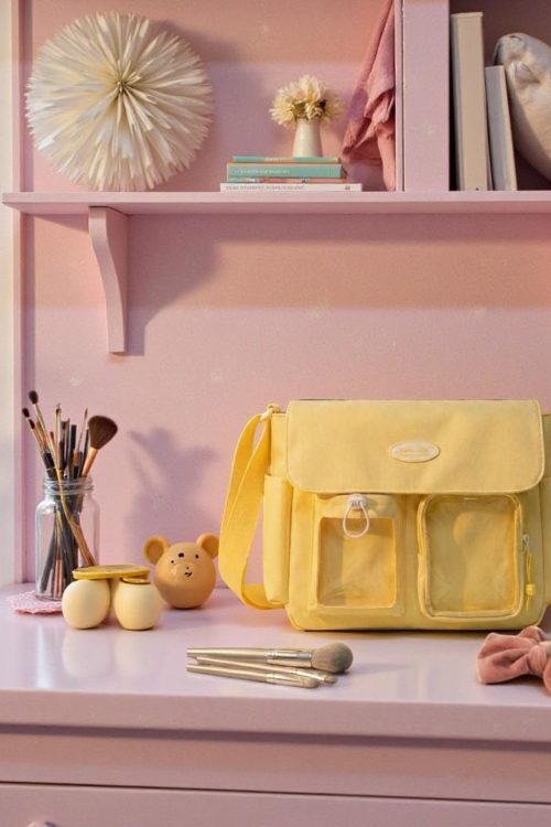 Blue Kawaii Convertible Ita Bag for Pin Display