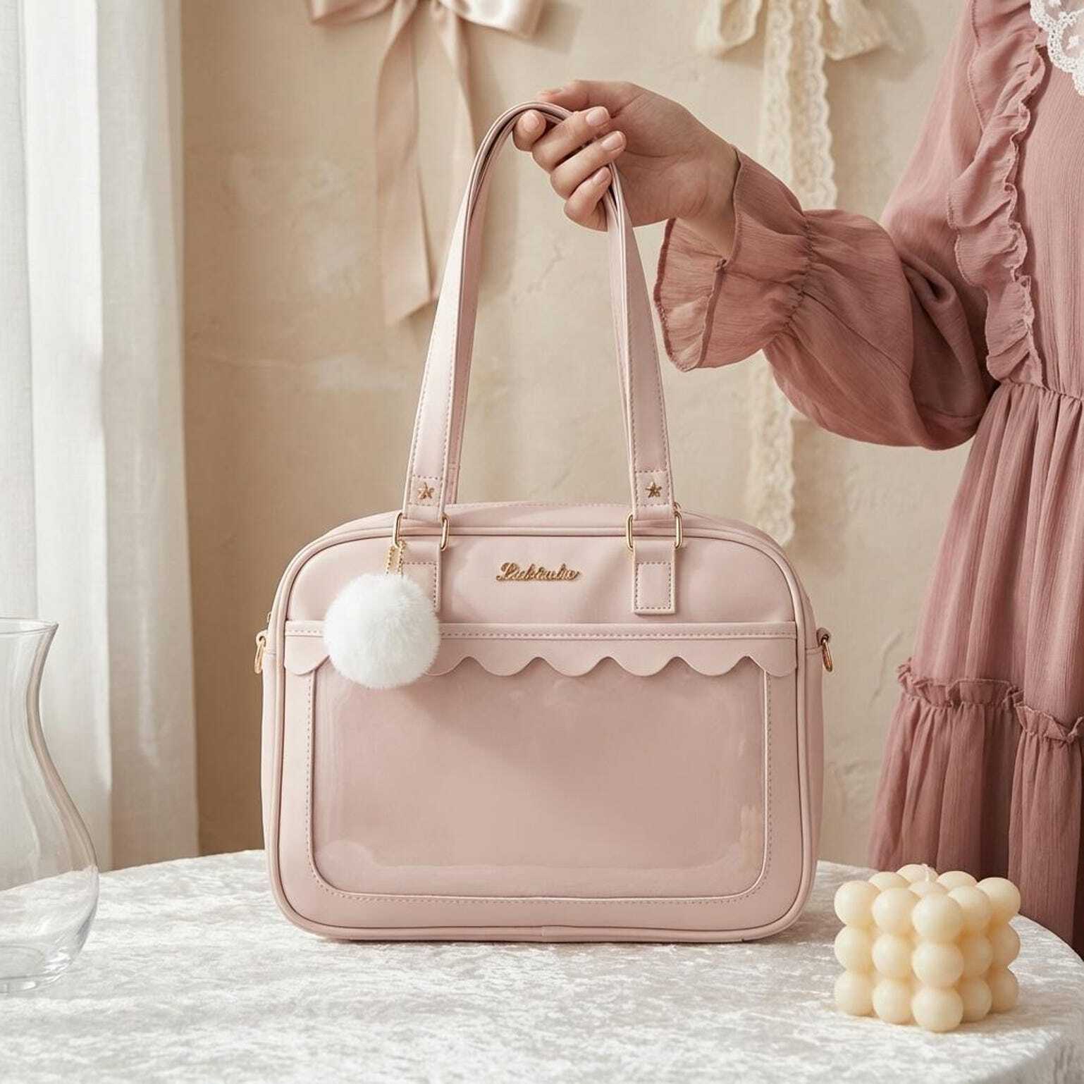 Blue Kawaii Convertible Ita Bag for Pin Display Blue Kawaii Convertible Ita Bag for Pin Display