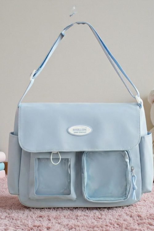 Blue Kawaii Convertible Ita Bag for Pin Display