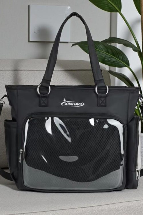 Blue Kawaii Convertible Ita Bag with Clear Window for Pin Display