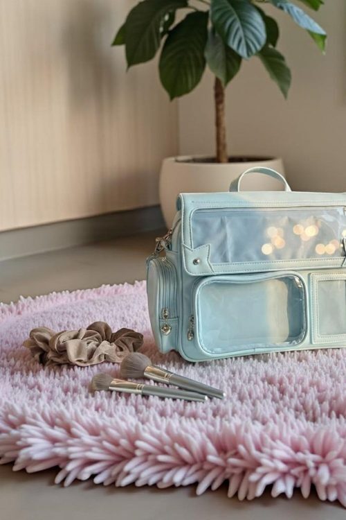 Blue Kawaii Pastel Convertible Ita Bag for Pin Display