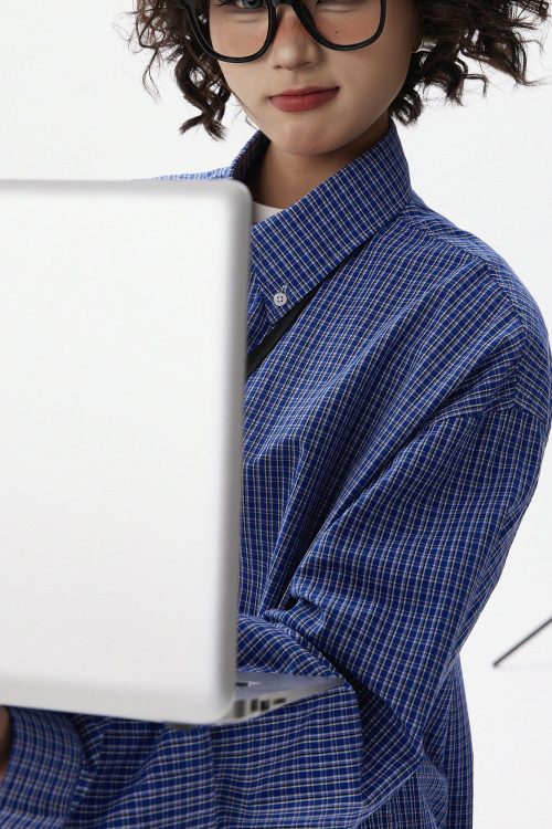 Blue Plaid Long Sleeve Shirt