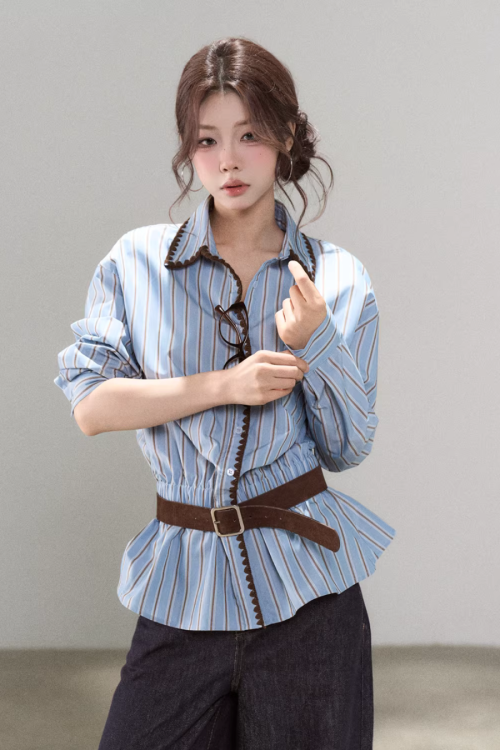 Blue Stripes Long-Sleeve Shirt