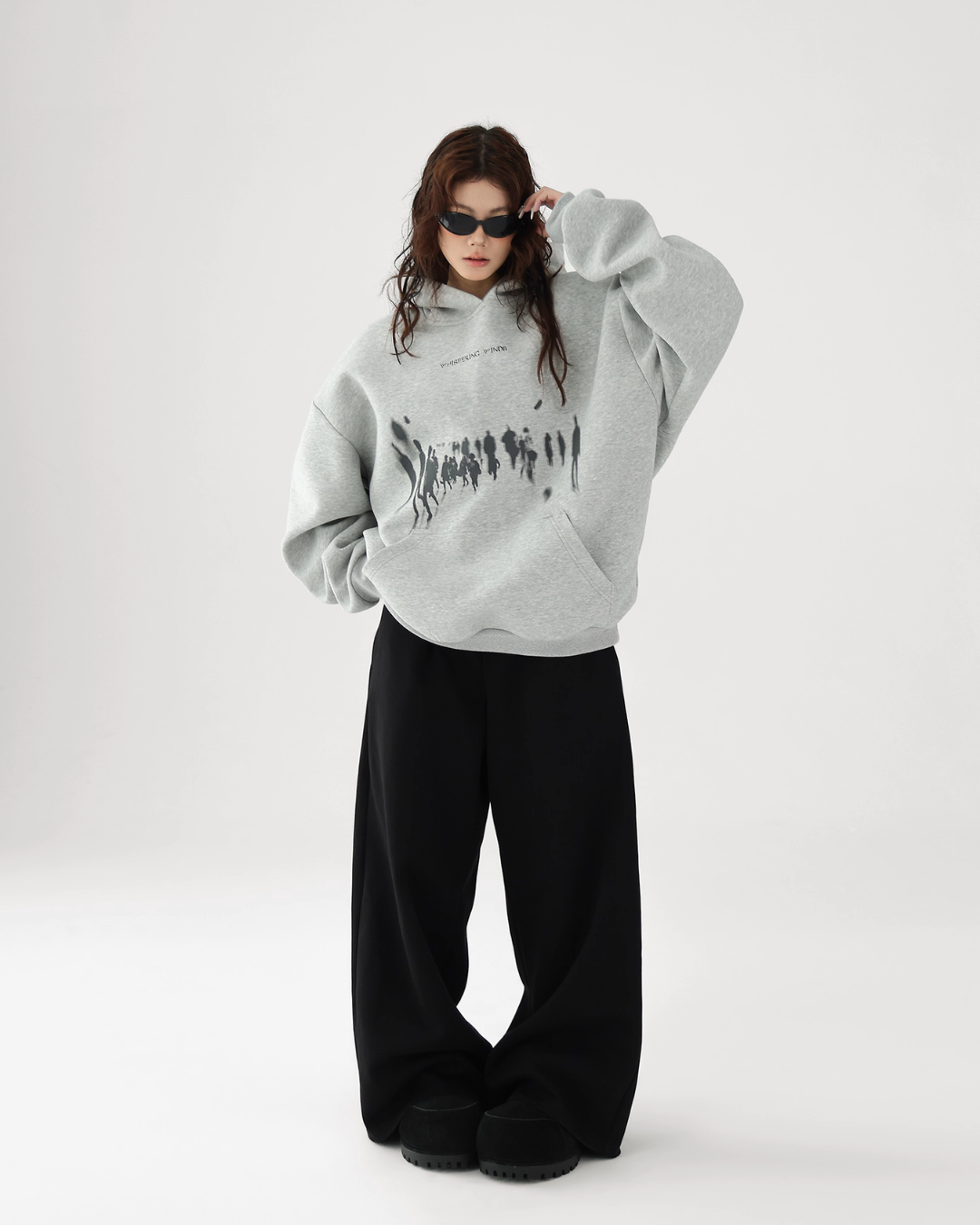 Blurry Figure Print Hoodie Blurry Figure Print Hoodie