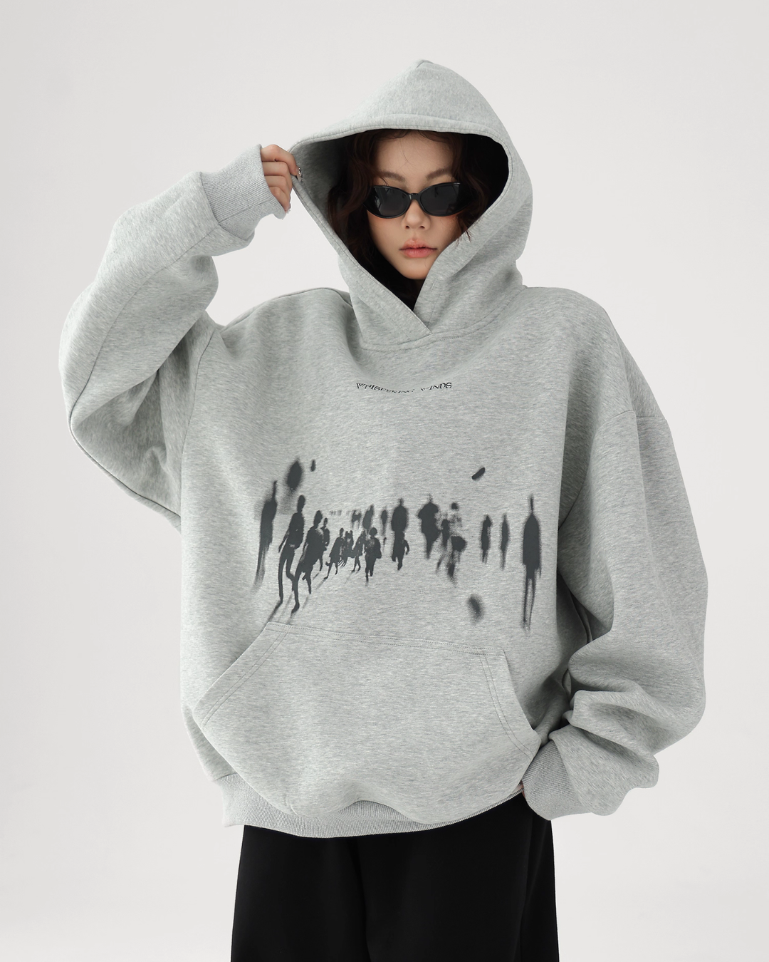 Blurry Figure Print Hoodie Blurry Figure Print Hoodie