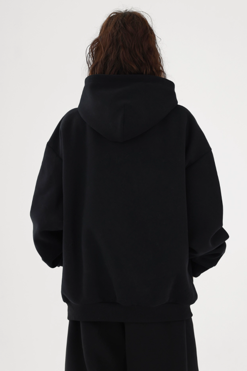 Blurry Figure Print Hoodie