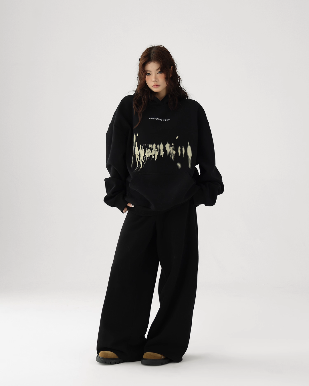 Blurry Figure Print Hoodie Blurry Figure Print Hoodie