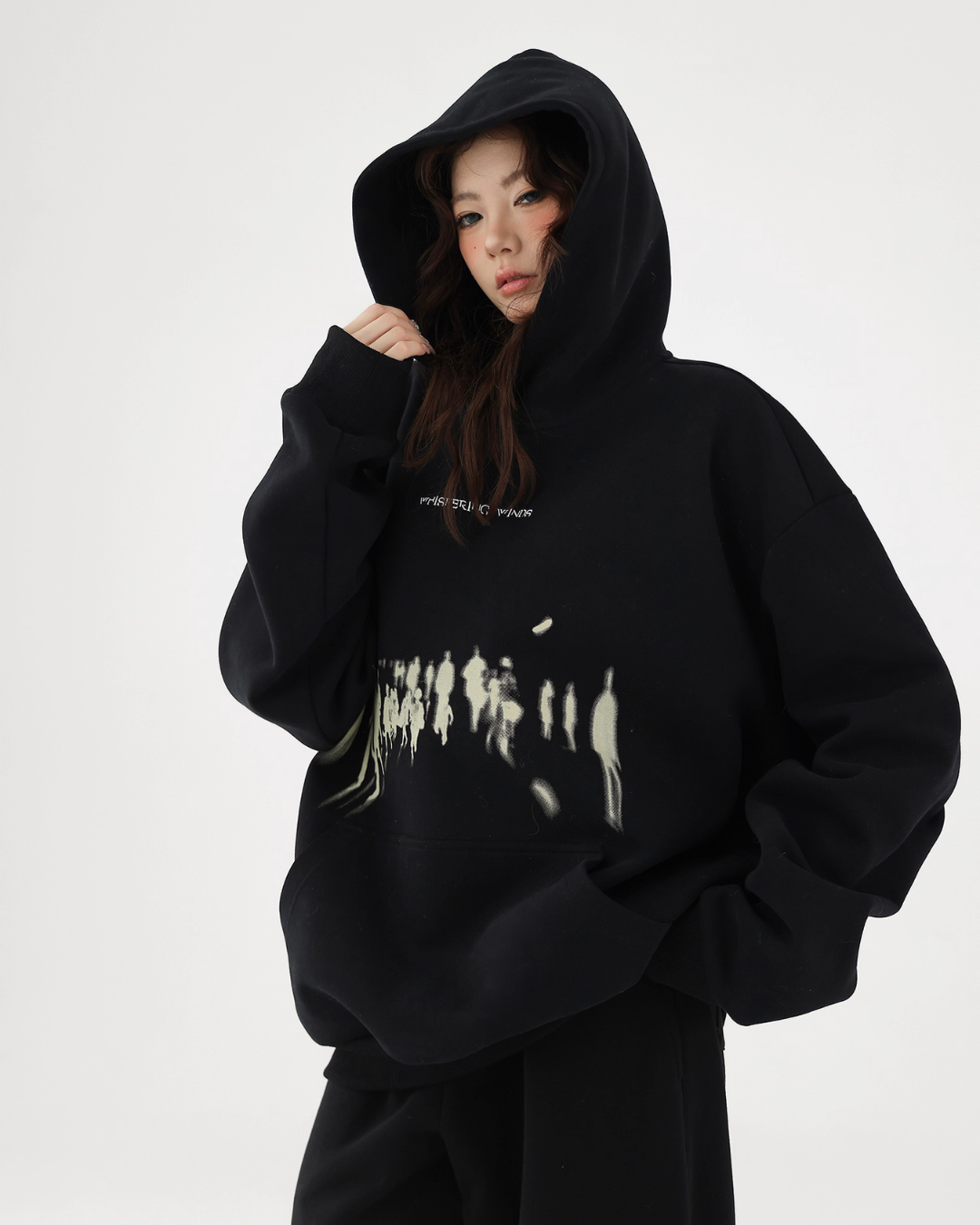 Blurry Figure Print Hoodie Blurry Figure Print Hoodie