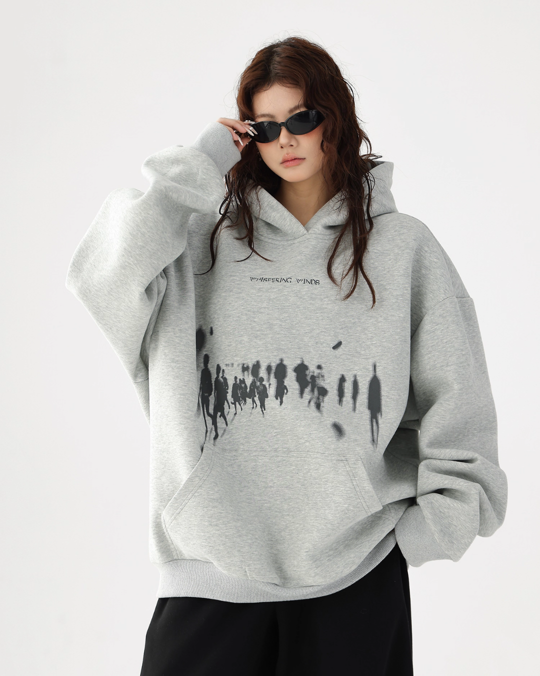 Blurry Figure Print Hoodie Blurry Figure Print Hoodie