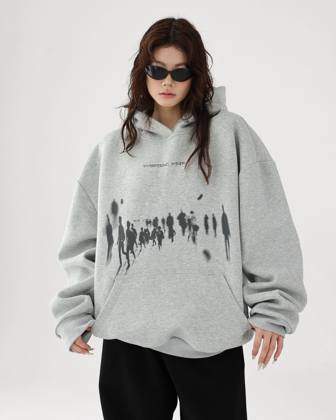 Blurry Figure Print Hoodie Blurry Figure Print Hoodie