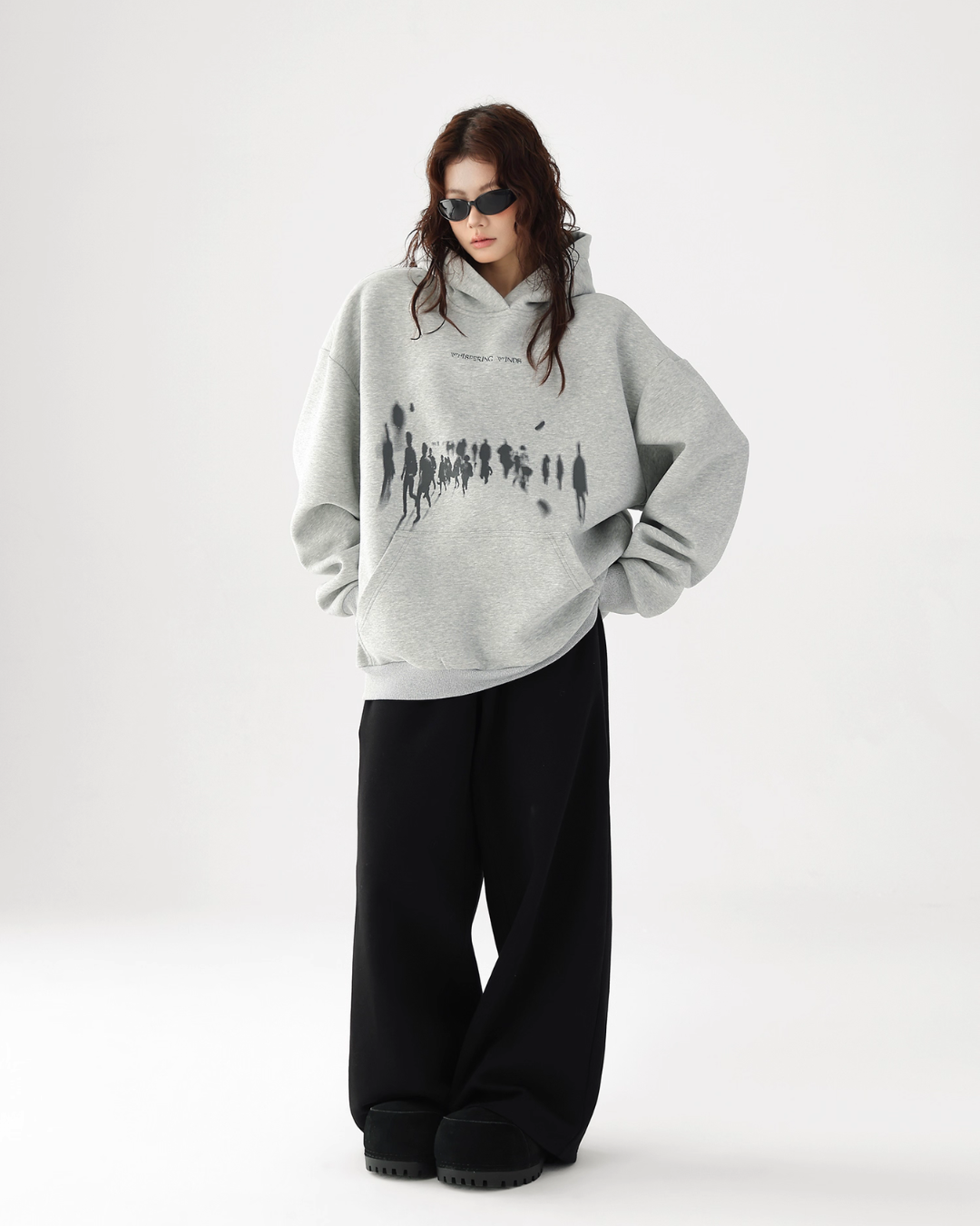 Blurry Figure Print Hoodie Blurry Figure Print Hoodie