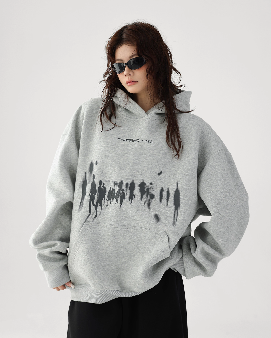 Blurry Figure Print Hoodie Blurry Figure Print Hoodie