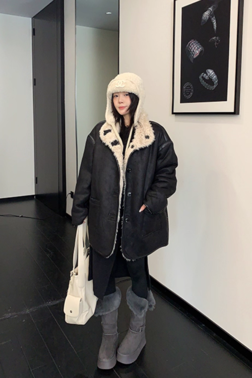 Boa Fleece Reversible Coat