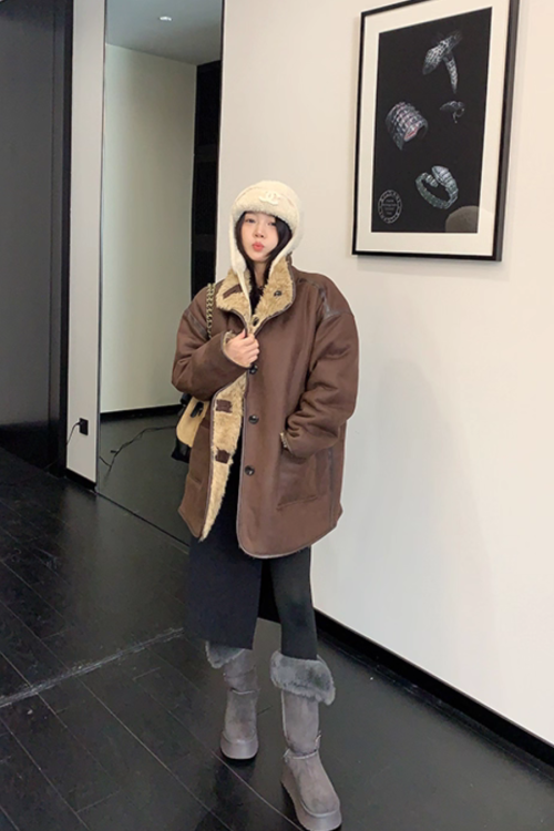 Boa Fleece Reversible Coat