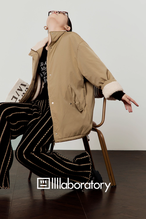 Boa Military Jacket / Black Striped Pants