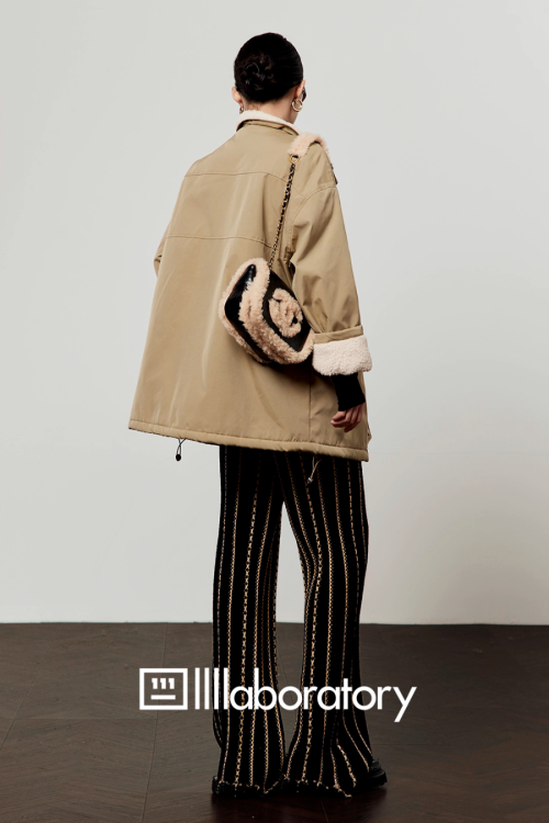 Boa Military Jacket / Black Striped Pants