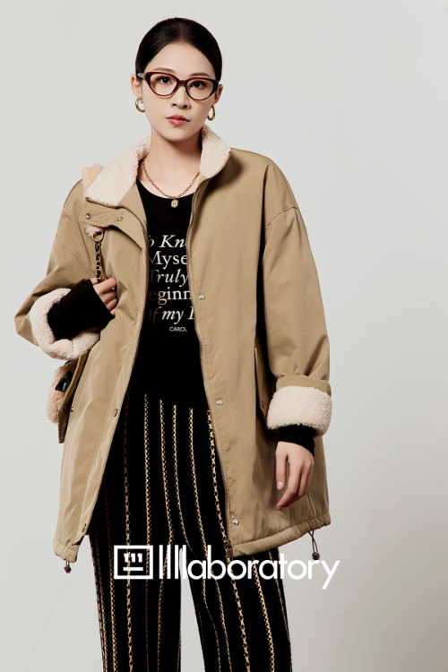 Boa Military Jacket / Black Striped Pants