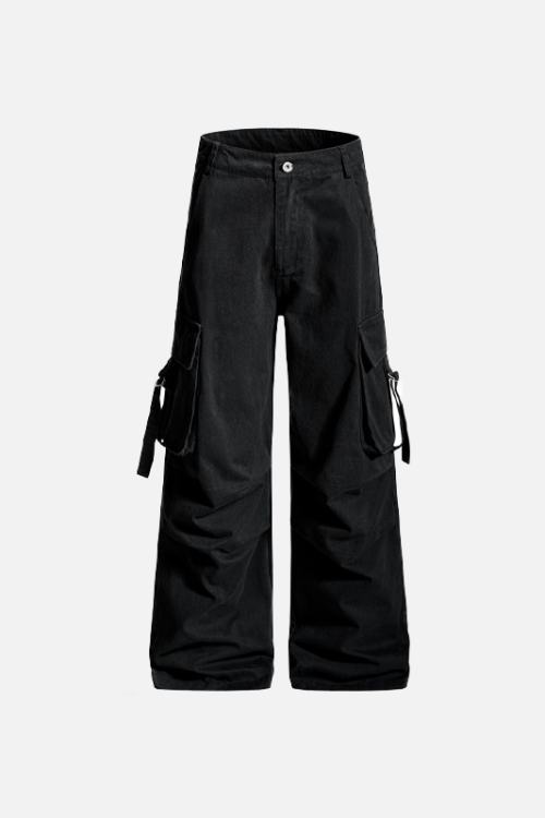 Bold Print Workwear Pleated Paratroopers Cargo Pants