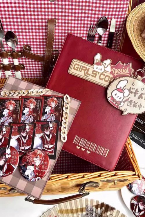 Book Convertible Ita Bag with Clear Window for Pin Display