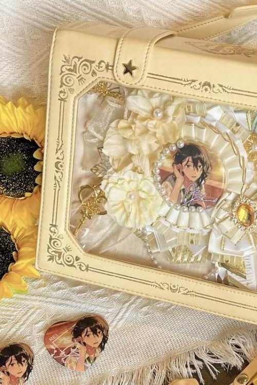 Book Convertible Ita Bag with Included Insert for Plushies and Pins