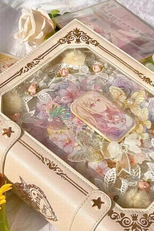 Book Convertible Ita Bag with Included Insert for Plushies and Pins