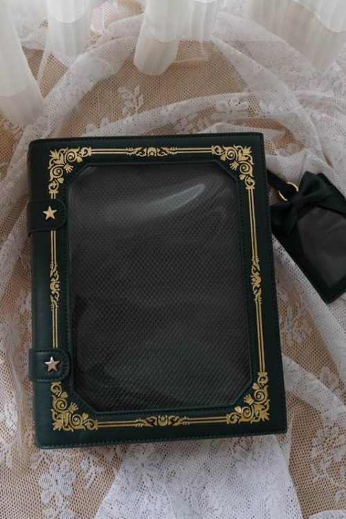 Book Convertible Ita Bag with Included Insert for Plushies and Pins