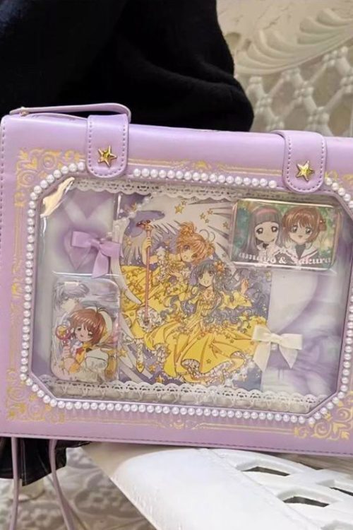 Book Convertible Ita Bag with Included Insert for Plushies and Pins