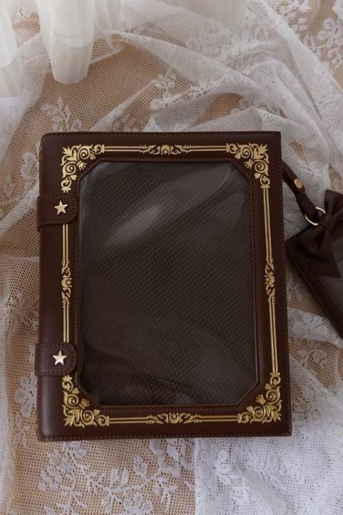 Book Convertible Ita Bag with Included Insert for Plushies and Pins