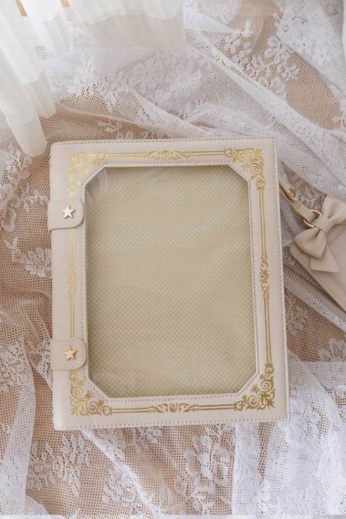 Book Convertible Ita Bag with Included Insert for Plushies and Pins