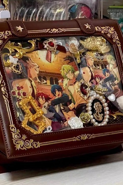 Book Convertible Ita Bag with Included Insert for Plushies and Pins