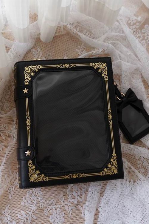 Book Convertible Ita Bag with Included Insert for Plushies and Pins