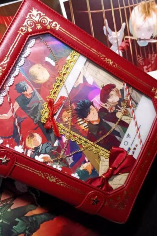 Book Convertible Ita Bag with Included Insert for Plushies and Pins