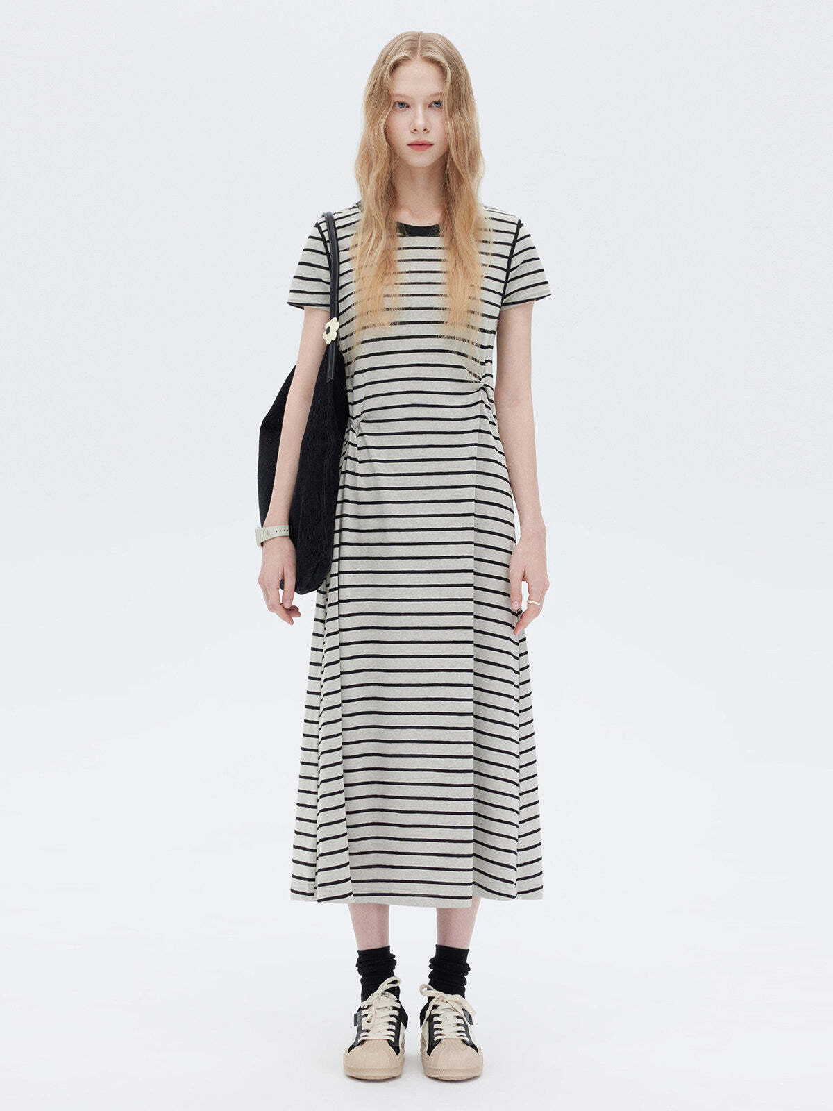 Border Slim Fit Long Dress Border Slim Fit Long Dress