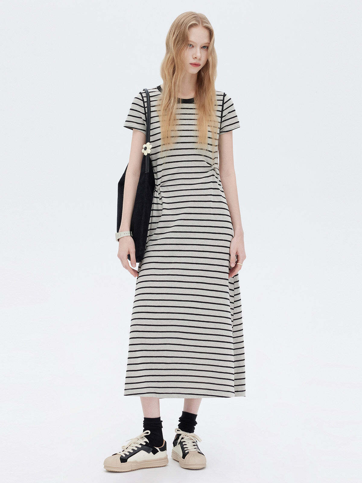 Border Slim Fit Long Dress Border Slim Fit Long Dress