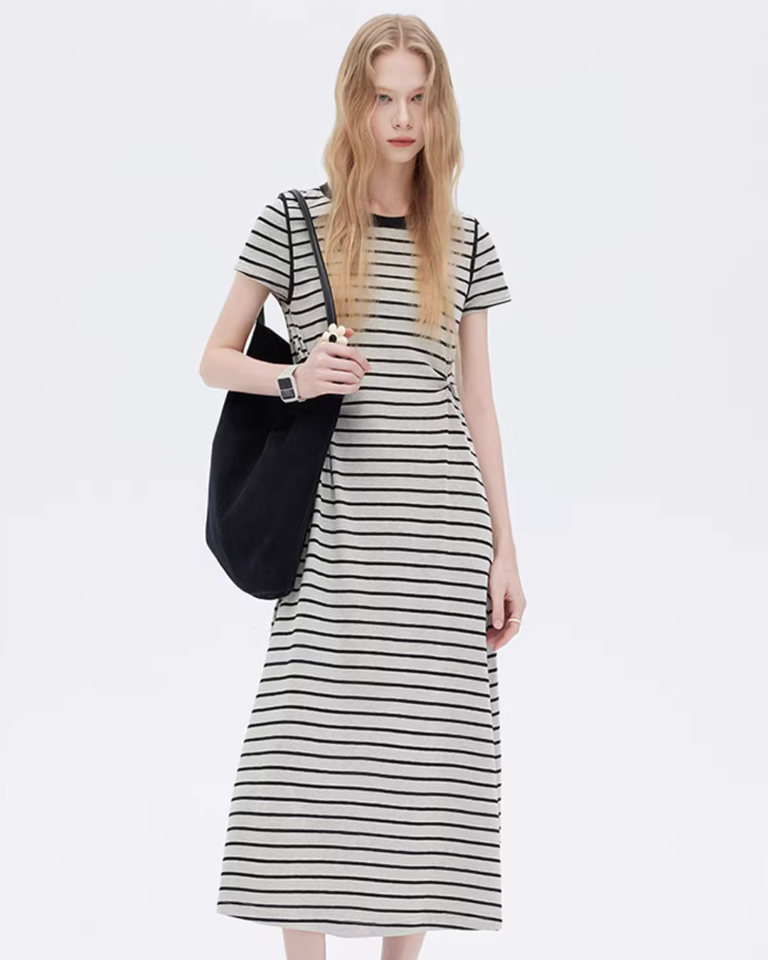 Border Slim Fit Long Dress Border Slim Fit Long Dress