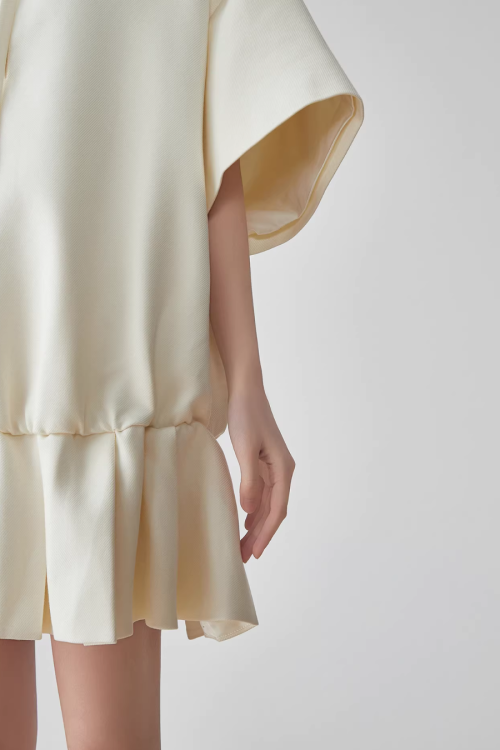 Bow Shape Pleated Dress