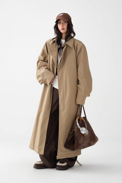 British Light Brown Long Coat