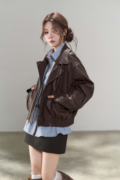 Brown High-End Leather Jacket