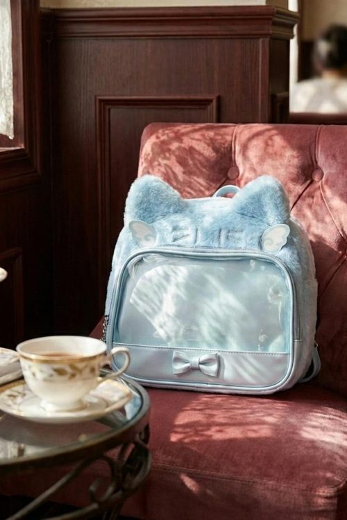 Brown Kawaii Bear Convertible Ita Bag for Pin Display