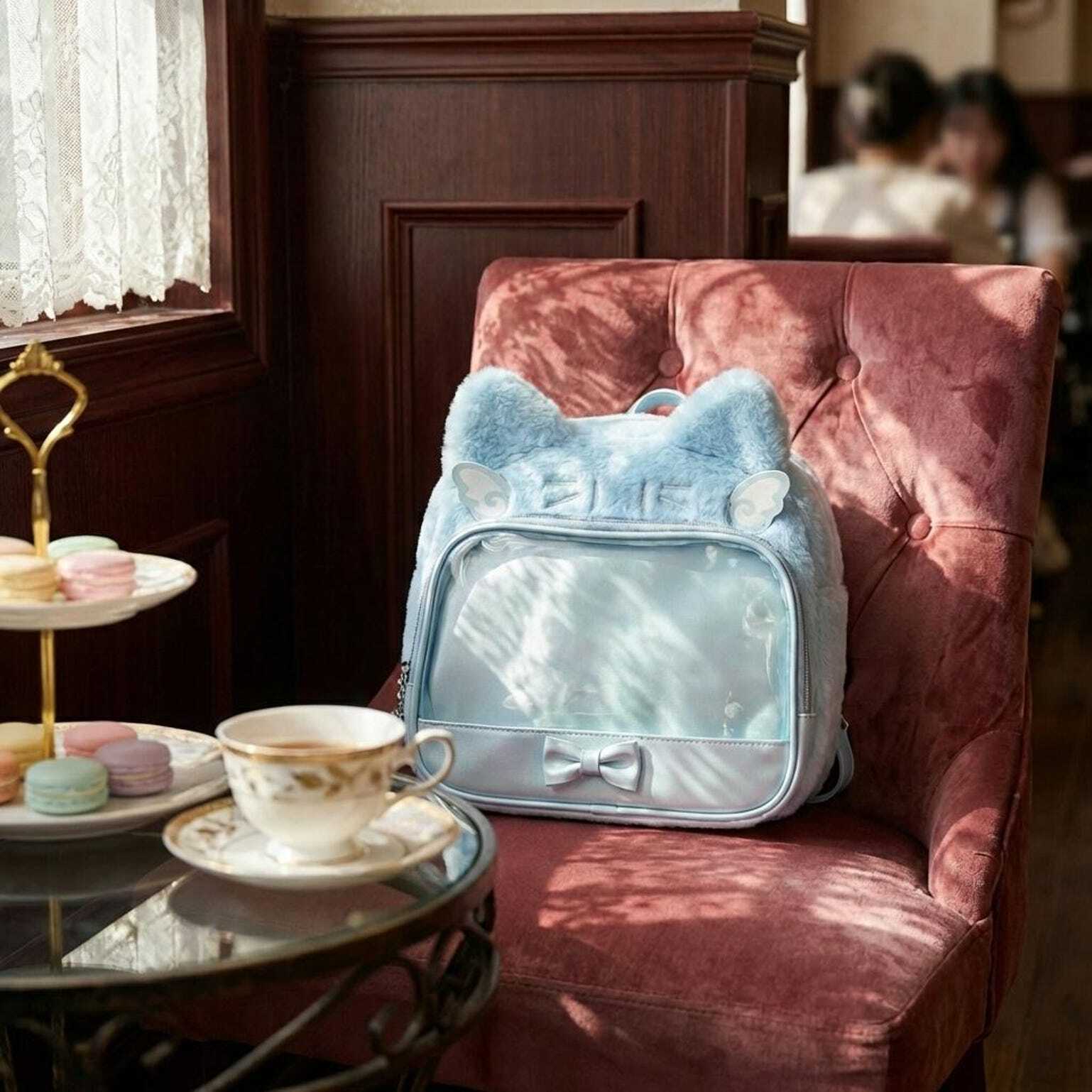 Brown Kawaii Bear Convertible Ita Bag for Pin Display Brown Kawaii Bear Convertible Ita Bag for Pin Display